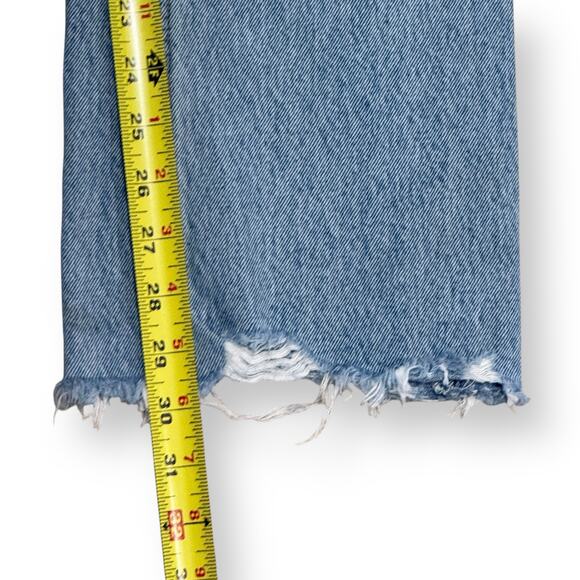 AGOLDE Relaxed Boot Jeans in Curio Size 25 Mid Rise Raw Hem Button Fly - Picture 13 of 13